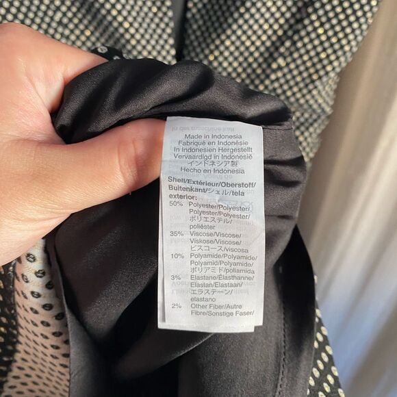 J. Crew Factory Sheath Dress Women's 0 Black Polka Dot Short Sleeve Jacquard - Picture 7 of 9